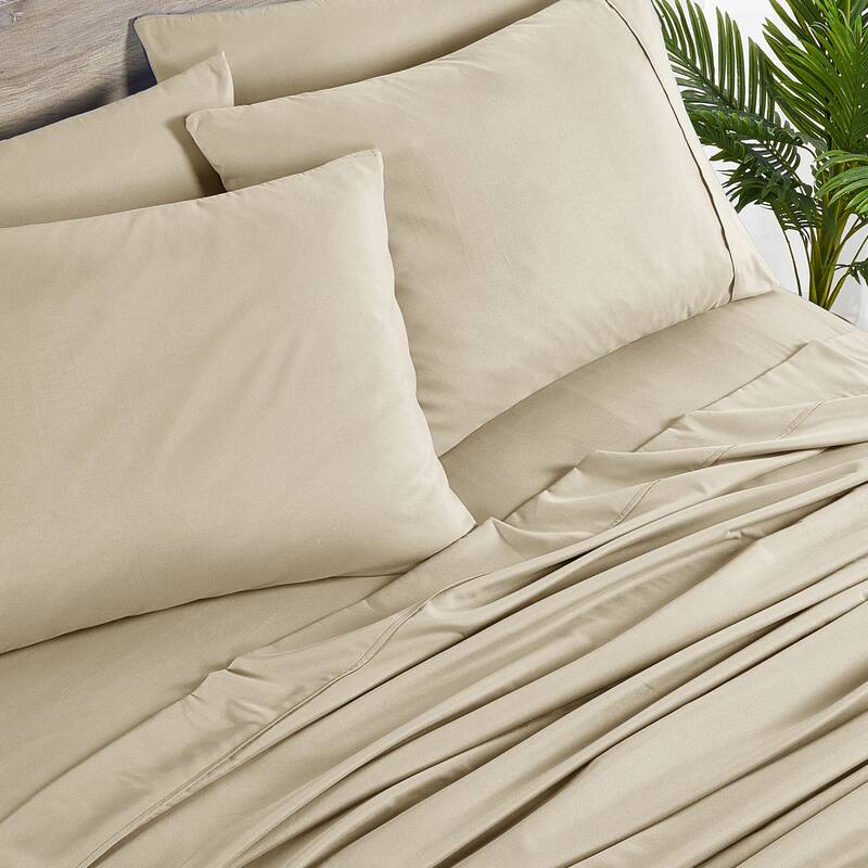 Bibb Home 2000 Count 6-Piece Rayon from Bamboo Sheet Set