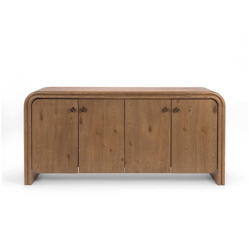 Studio London Clara Sideboard Mid-Century Modern Oak Sideboard Weathered Oak