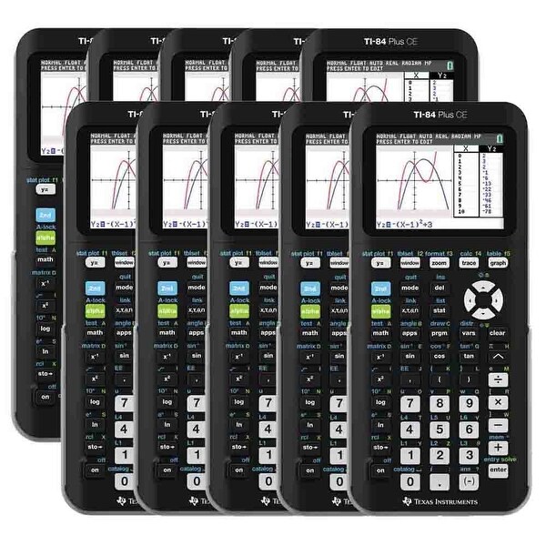 Texas Instruments Programmable Color Graphing Calculator Black 10 Pack Texas Instruments Ti 84 Plus Ce Graphing Calculator