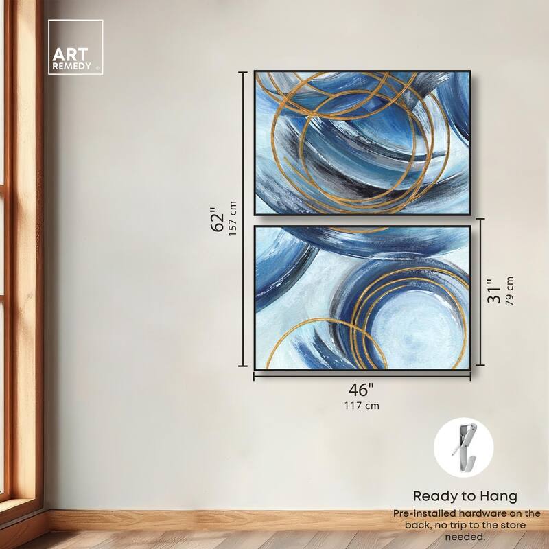 Golden Riviera Canvas Set of 2 by Art Remedy