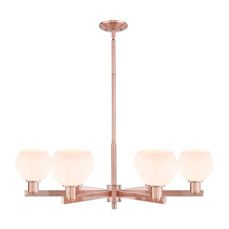 Innovations Lighting Endless Possibilities Arcadia - Athens - 6 Light 36" Stem Hung Chandelier - Antique Copper/Matte White