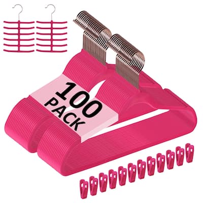 Premium Space Saving Velvet Hangers Holds Up To 10 Lbs, Clothes Hangers(30/50/60/100 Packs Option)
