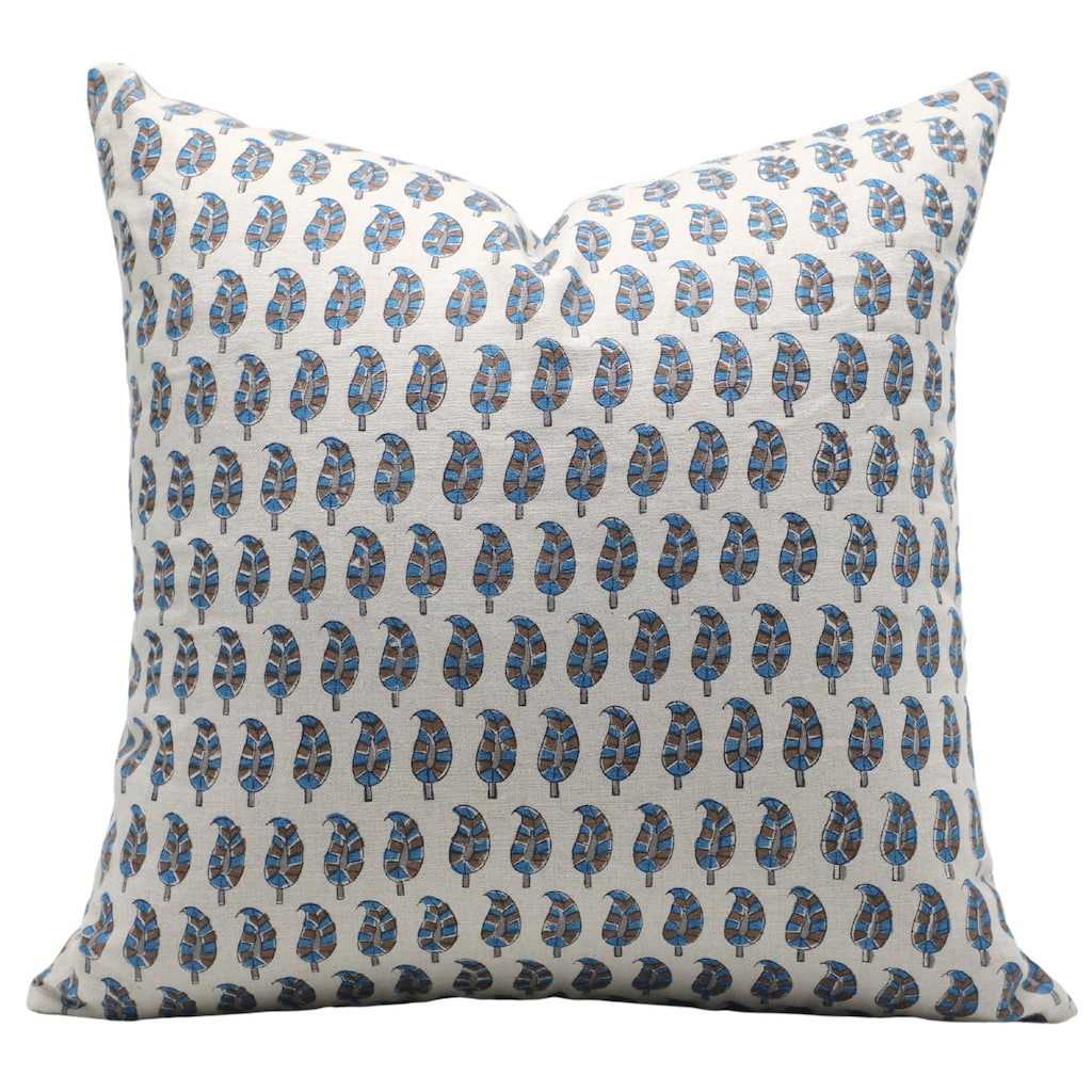 Fabdivine Linen Bohemian Block print pillow Cover