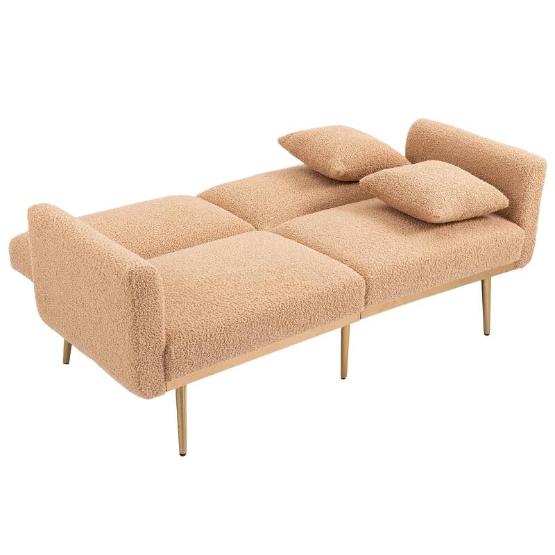 Velvet Sofa , Accent sofa .loveseat sofa with metal feet