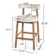 preview thumbnail 41 of 39, Christopher Knight Home - Riven Rubberwood Upholstery Counter Stool Set of 2