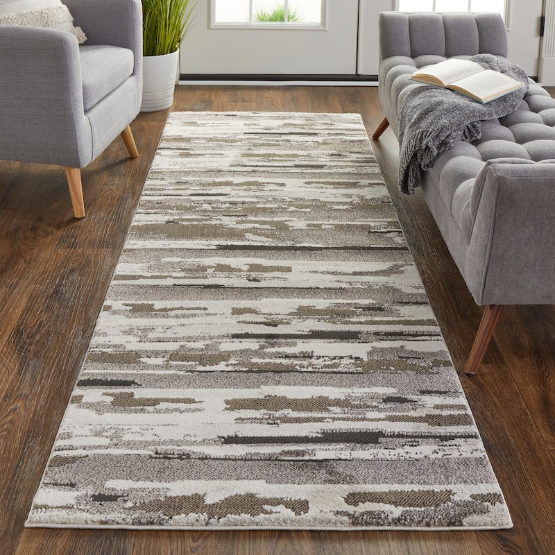 Grand Bazaar Kayden Machine Made Abstract Modern Area Rug