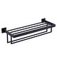 preview thumbnail 1 of 8, Two Towel Holders Wall mounted Towel Rack Black