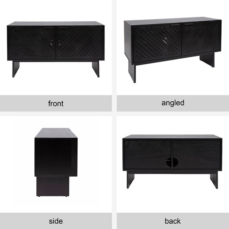 Kate and Laurel Mezzeta Wood TV Stand - 38x15x22