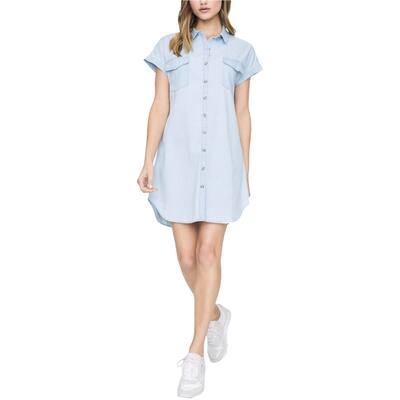 Sanctuary Clothing Womens Sunset Shirt Dress,, Blue, Medium