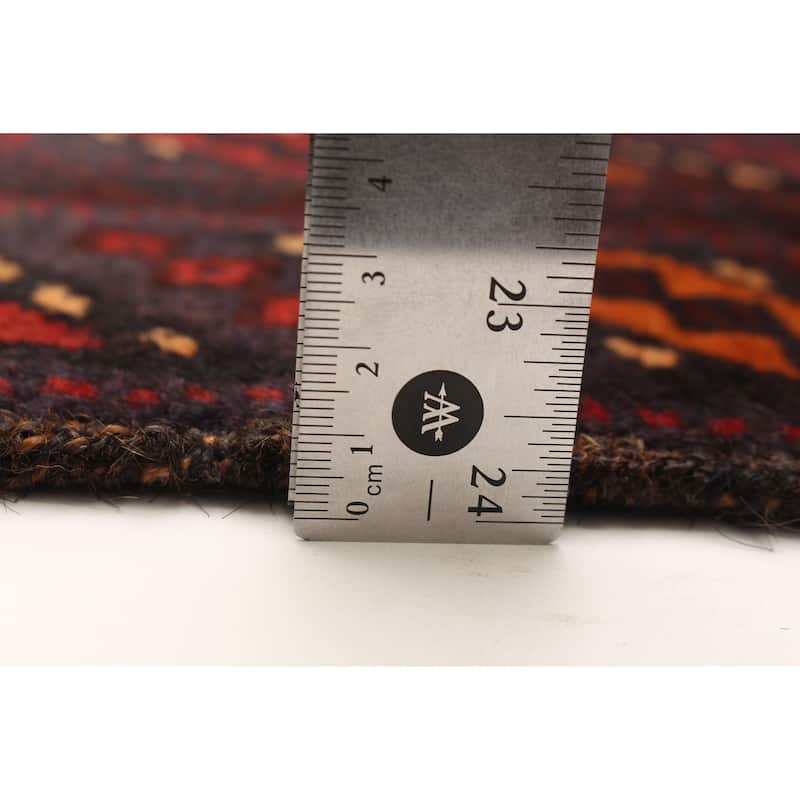 ECARPETGALLERY Hand-knotted Baluch Dark Navy Wool Rug - 3'10 x 6'1