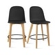 preview thumbnail 36 of 84, Set of 2 Designer Plastic Counter Stools Chair With Backs Side Armless Molded Kitchen Dining Bar Patio Indoor Outdoor Cafe Black