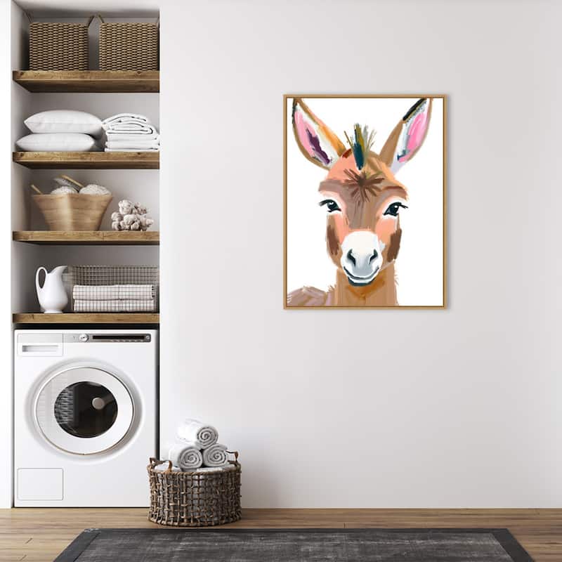 Esel Donkey by Ohkimiko Framed Canvas Wall Art