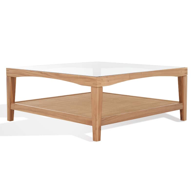 SAFAVIEH Couture Nicolella Square Glass Coffee Table - 40"W x 40"D x 17"H