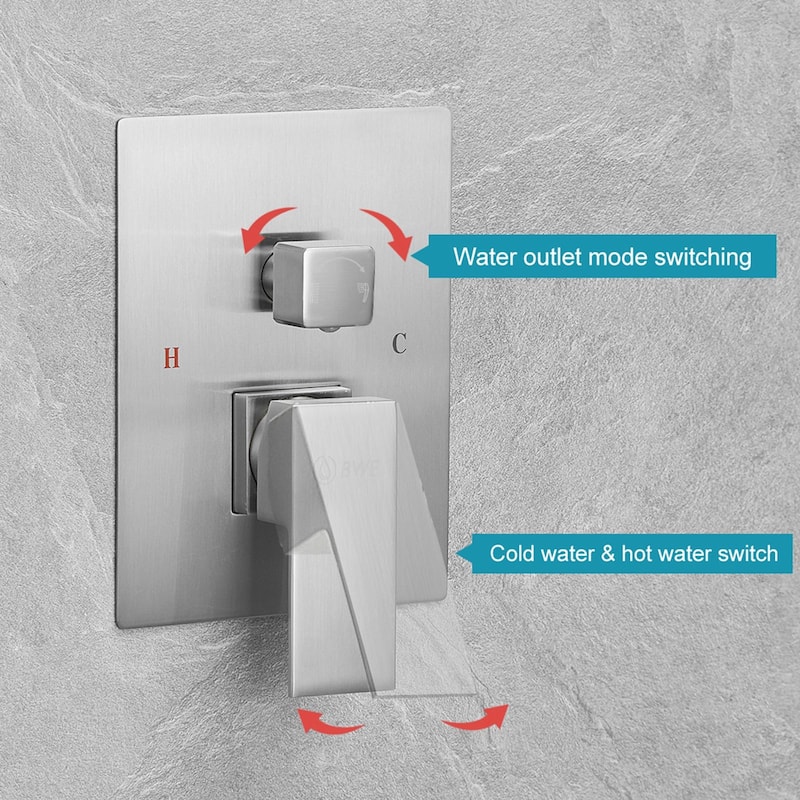 WIZ Single Handle Top Mount Shower Head with Hand Shower Faucet