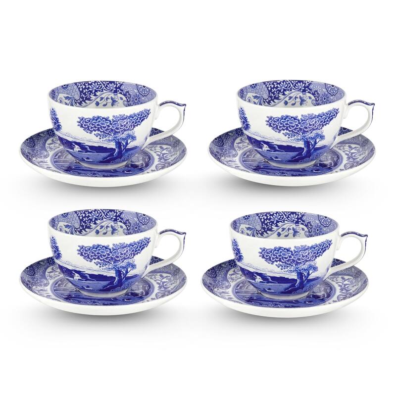 Spode Blue Italian Jumbo Cup and Saucer Set