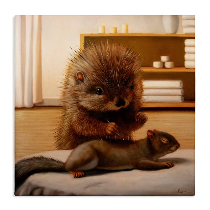 Stupell Acupuncture Spa Animals Canvas Wall Art Design By Lucia Heffernan - 24 x 24