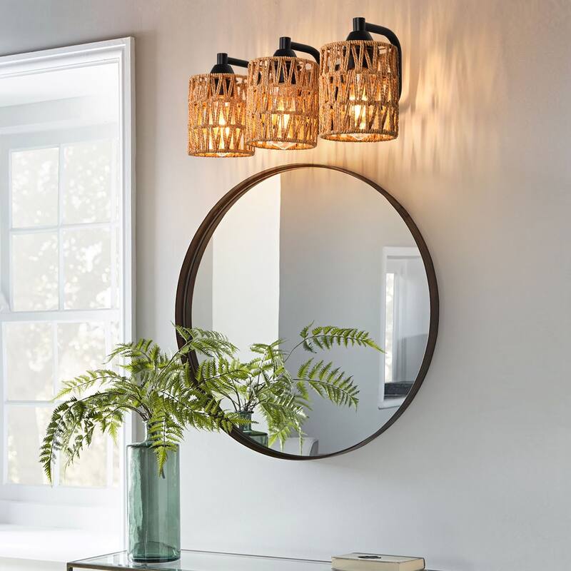 Rattan Vanity Light