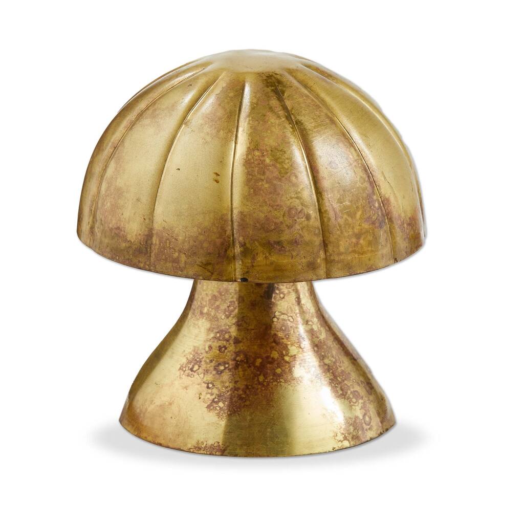 Mushroom Decorative Object Antique Brass