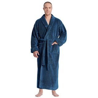 Women's Hooded Long Bathrobe Terry Cotton - Full Ankle Length Spa Robe ...