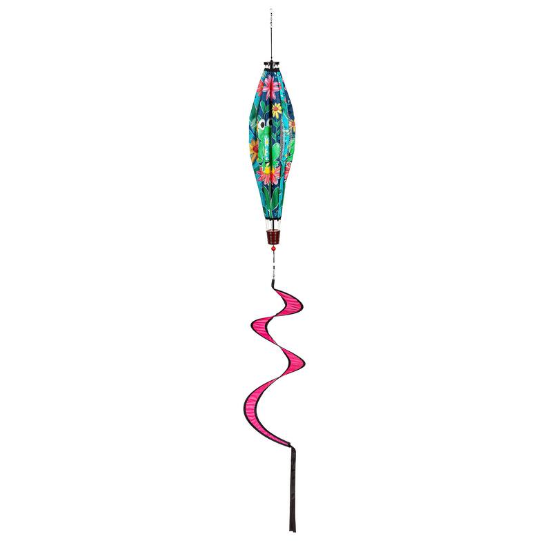 55" Welcome Friends Frog Balloon Spinner