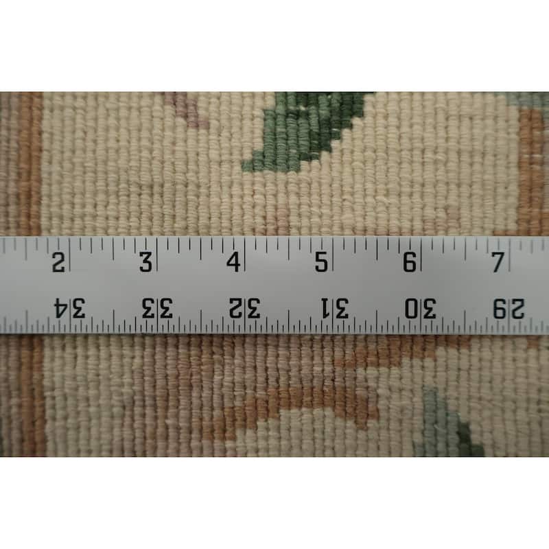 Hand Knotted Oriental 100% Wool Carpet Traditional Floral Green Art Deco Area Rug - 6' 1'' X 3' 11''