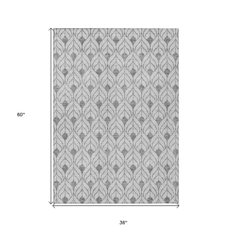 HomeRoots Geometric Transitional Rectangle Outdoor Rug