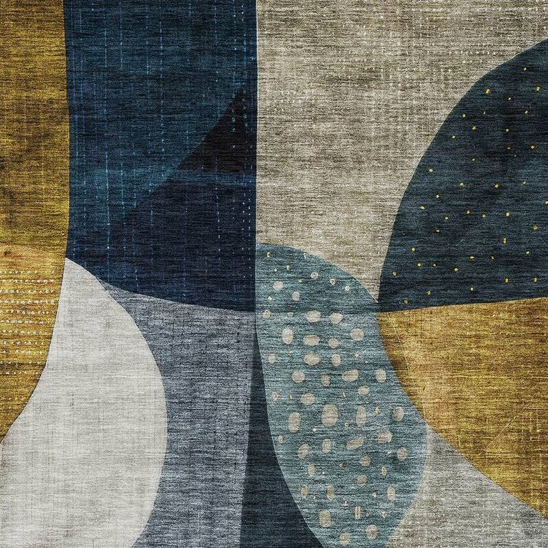 HomeRoots Abstract Transitional Rectangle Outdoor Rug