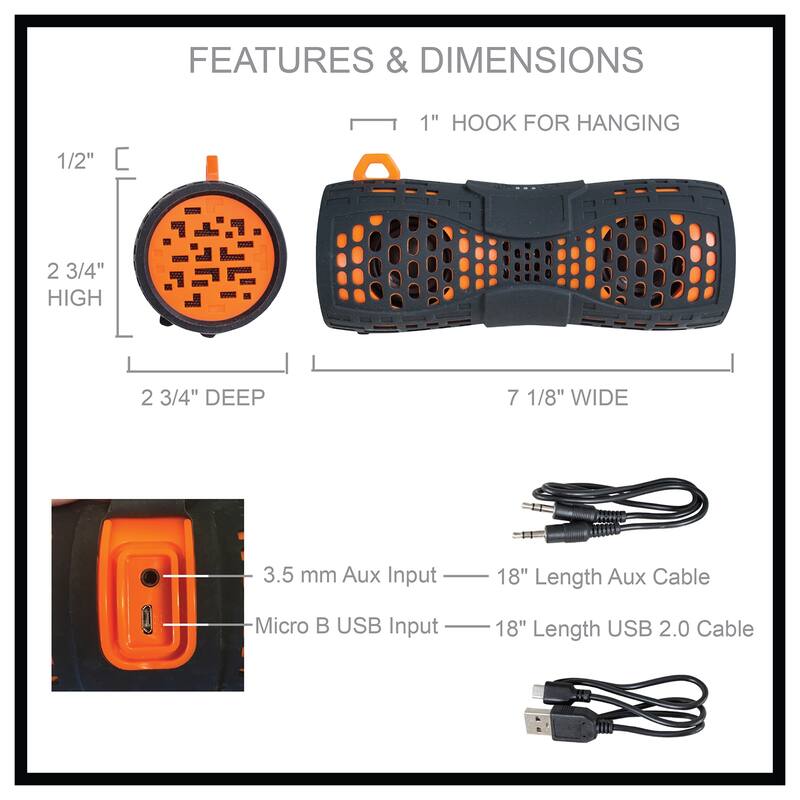 Sportsman Series Water Resistant Wireless Speaker