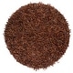 preview thumbnail 150 of 177, SAFAVIEH Handmade Leather Shag Carlijn Modern Decorative Rug 6' Round - Saddle - Round