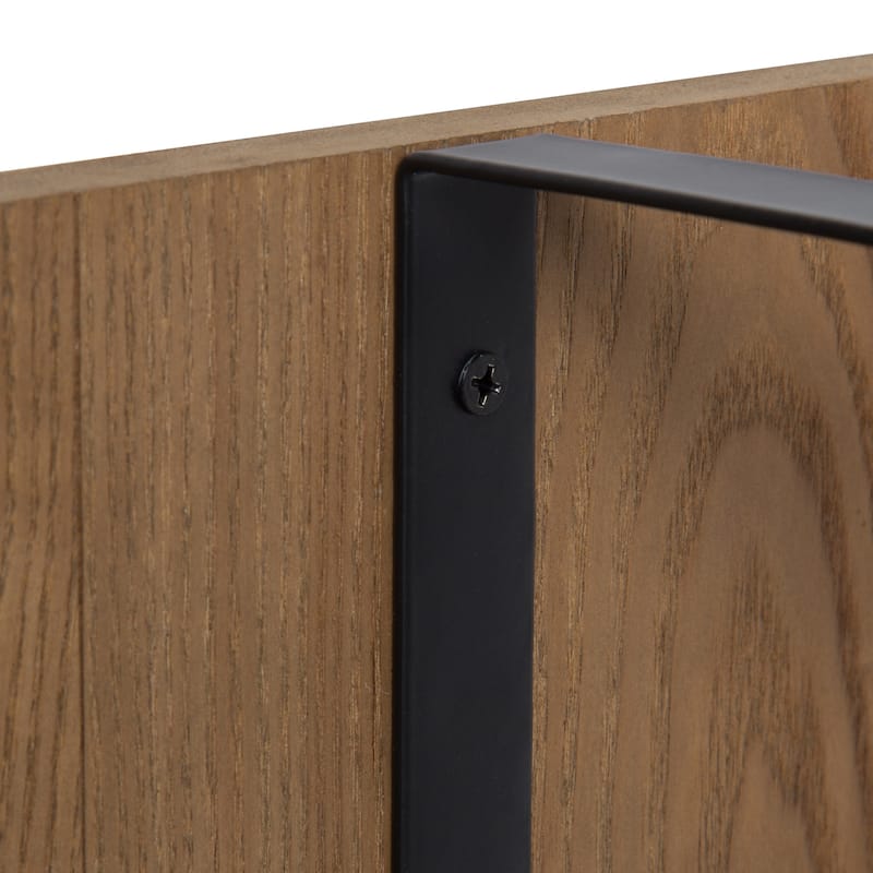 Kate and Laurel Oakly Wood and Metal Wall Sconce Candle Holder 7x19