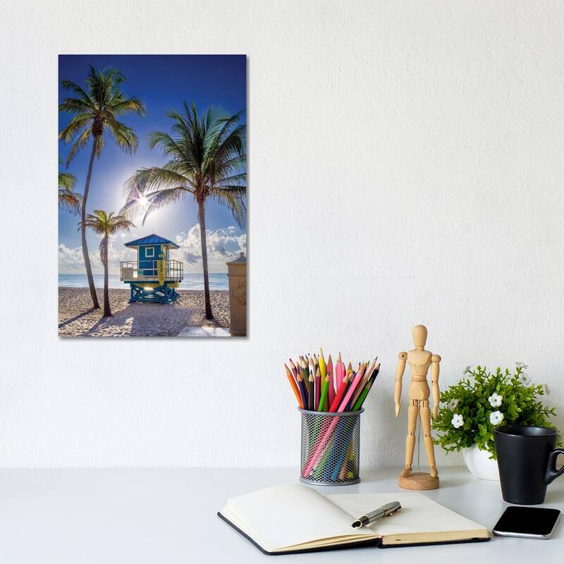 iCanvas "The Perfect Beach Day, Miami Florida" by Susanne Kremer Canvas Print - 12x8x0.75