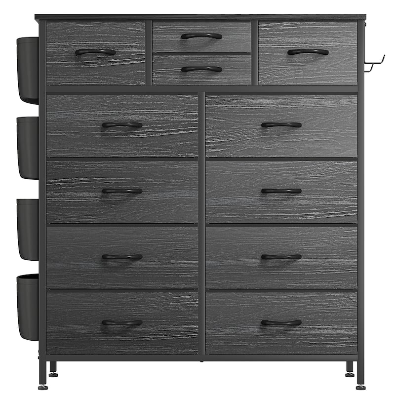 12 Drawer Dresser Fabric Tall Dressers for Bedroom Chest of Drawers