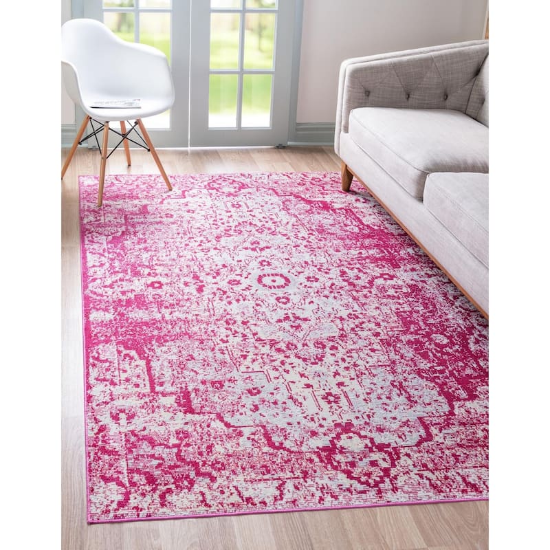 Traditional Kosmas Collection Area Rug - PInk - 9'x12'