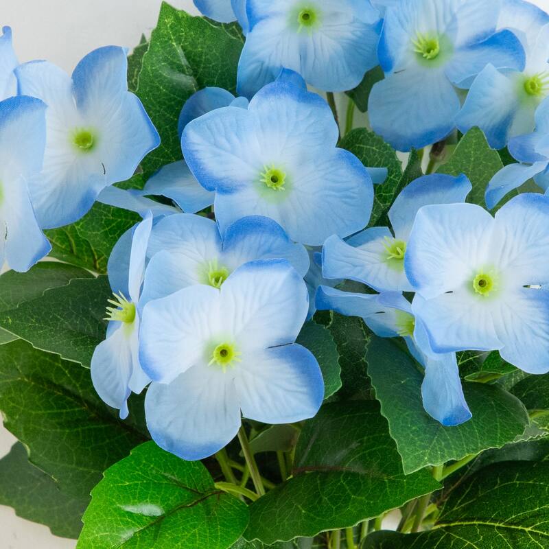14-in UV Resistant Artificial Hydrangea Bush - Set of 6
