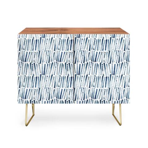 Deny Designs Strokes and Waves Credenza (Birch or Walnut, 2 Leg Options)