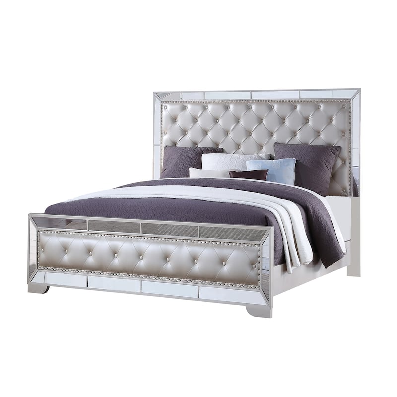 Gloria Champagne Upholstered Bedroom Set