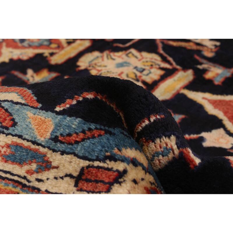 ECARPETGALLERY Hand-knotted Andelz Blue Wool Rug - 4'5 x 10'8