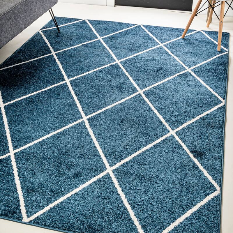 JONATHAN Y Viscon Minimalist Diamond Trellis Area Rug