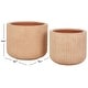 preview thumbnail 11 of 24, SAFAVIEH Outdoor Lucca Cement Ficonstone Planter Pot (Set of 2) - 18"W x 18"D x 15"H