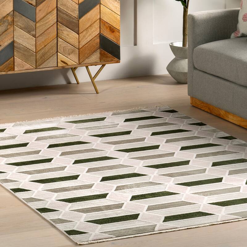 Nuloom Fressia Modern High-Low Geometric Area Rug