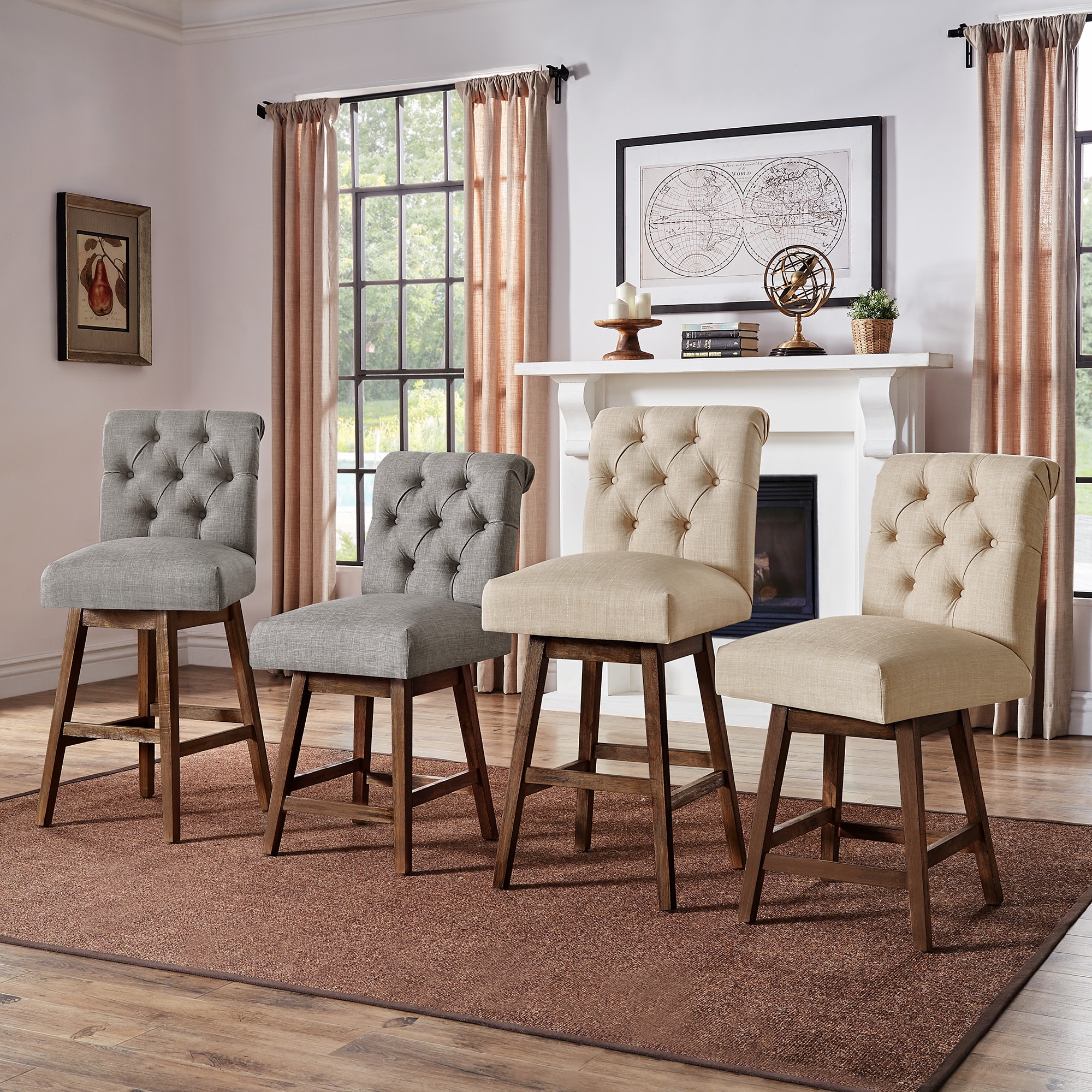 Tufted new arrivals counter stools