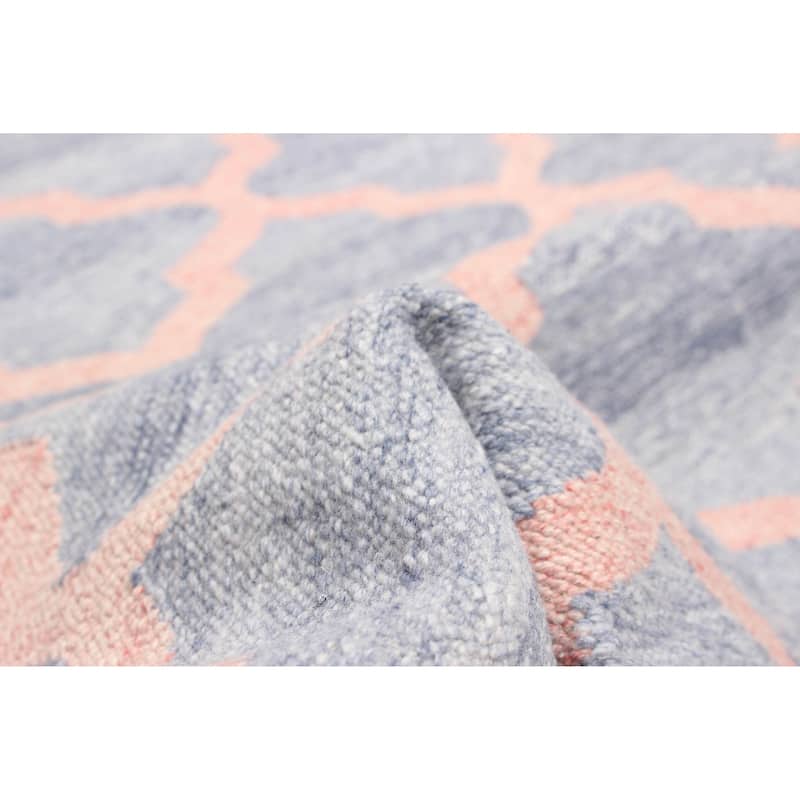 ECARPETGALLERY Flat-Weave Ankara FW Light Denim Blue Wool Kilim - 5'2 x 7'10