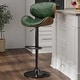 preview thumbnail 30 of 78, Bar Stools Adjustable Height Swivel Faux Leather Armless Barstools Single - Green - Adjustable