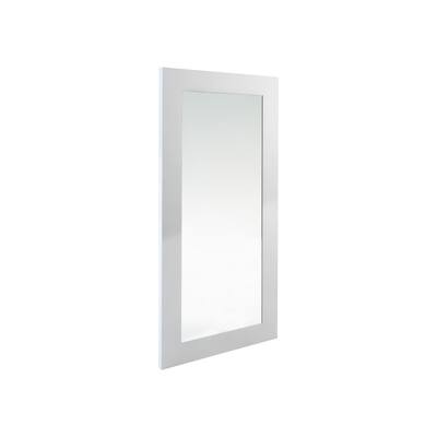 Cid 79 Inch Modern Wood Frame Accented Square Portrait Mirror, White