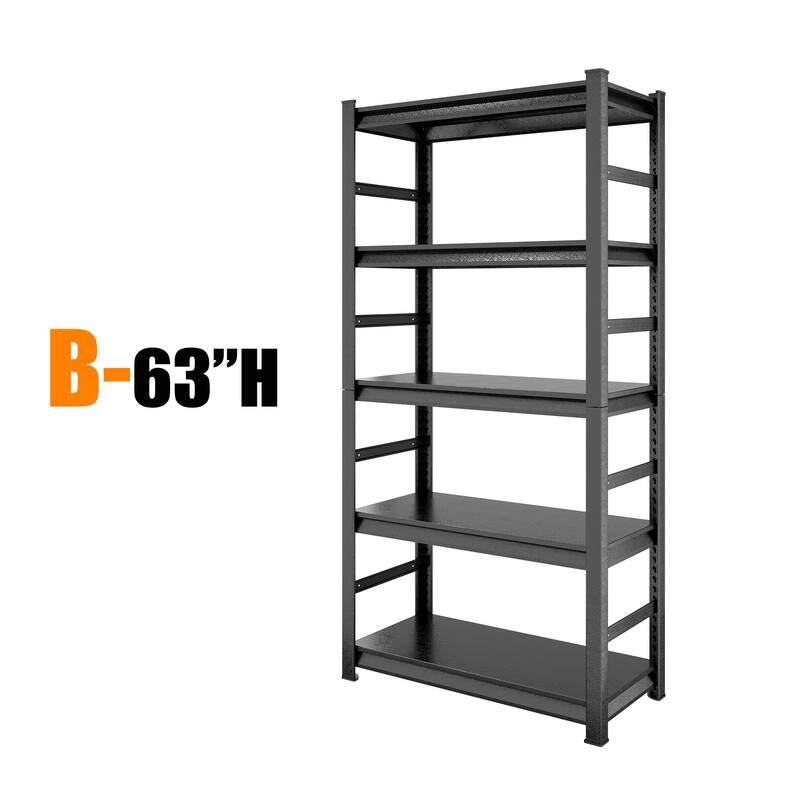Heavy duty shelving unit with adjustable shelves