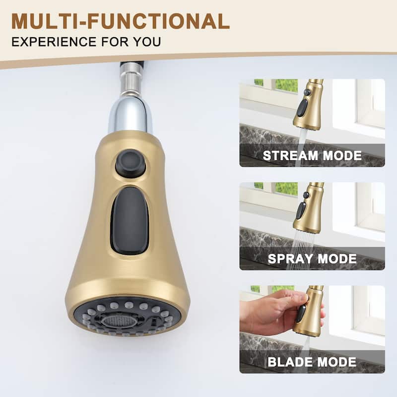 Single-Handle Pull-Out Sprayer Kitchen Faucet with Digital Display
