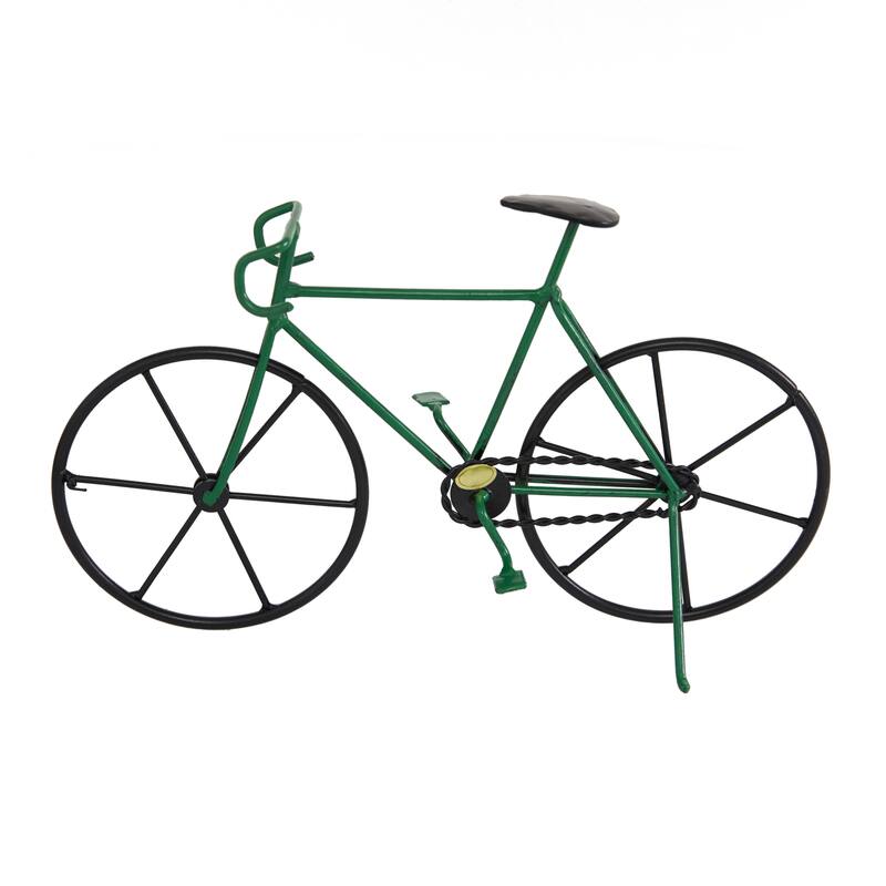 Multi Colored Metal Handmade Bike Sculpture (Set of 4)