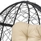 preview thumbnail 22 of 35, Moasis Cushioned Egg Chair with Rocker, PE Wicker