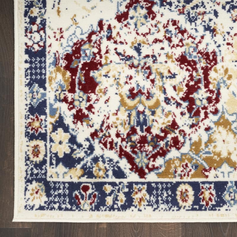 Lizoz Power Loomed Distressed Non Skid Stain Resistant Area Rug By HomeRoots