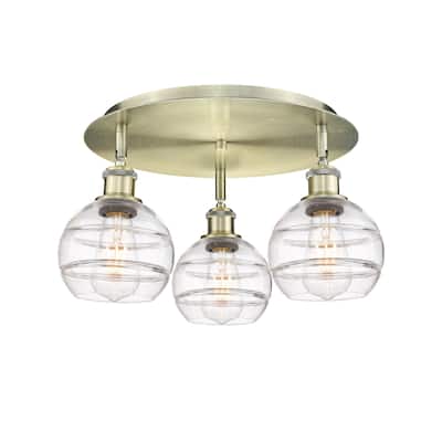 Innovations Lighting 516-3C-9-18 Rochester Flush Rochester 3 Light 18"
